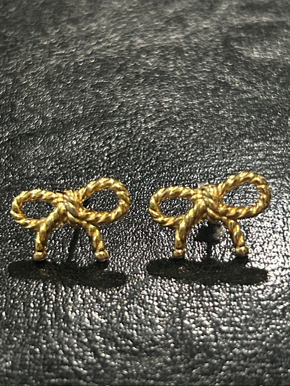 Brighton Gold Rope Bow Stud Earrings